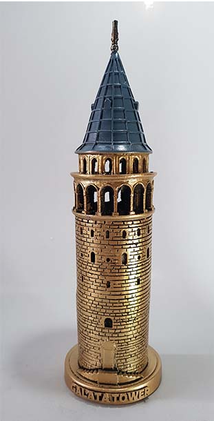 Galata Kulesi Biblo 29cm Altın